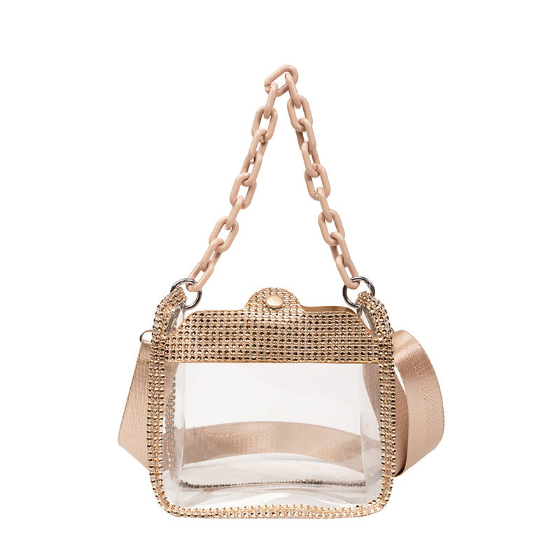 Wholesale Transparent Chain Bags Portable PVC Shoulder Bags